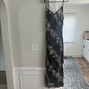 Chic Black and Gold Floral Dress